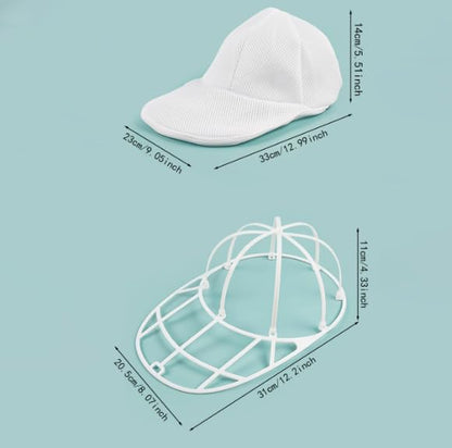 Hat Washer Cage, Multi-Functional Cap Care Bag: Say Goodbye to Flat Brims, Travel-Friendly, Ball Cap Washer Frame for Flat & Curved Hats.1-Pack White - color: White, size: 1pcs