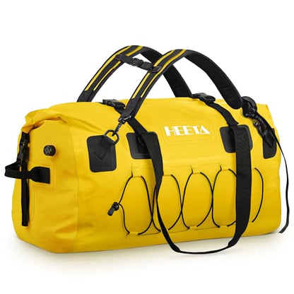 HEETA Waterproof Duffel Bag Travel Motorcycle Dry Bag Backpack 60L/80L/110L - color: Yellow, size: 80L