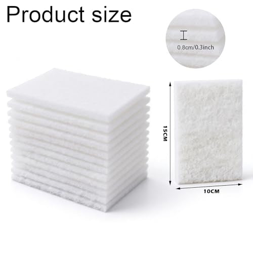 24 PCS White Scour Pads Non Scratch Non Woven Multipurpose Abrasive Scrubber Sponge for Multi Surface Cleaning Polishing (4 X 6 inch) - size: 4 X 6 inch