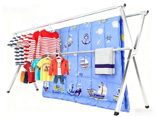 81.5" Clothes Drying Rack Folding Indoor Outdoor Drying Rack Clothing - size: 81.5''