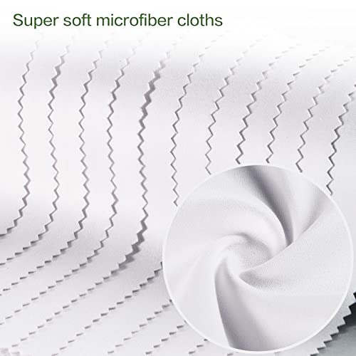 Eyeglass Cleaning Cloth Glasses Cleaner 12Pack Microfiber Lens Cleaner Eyewear Sunglass Wipes for Glass Jewelry Screen Camera Lint Free Thick 5x6 Inch (White, 5x6) - color: White, size: 5x6