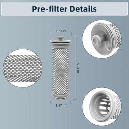 Replacement Filter Compatible with Tineco A10 / A11 / PURE ONE S11 - size: 2 Pre-filters + 2 Post-filters