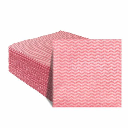 JEBBLAS Handi Wipes Reusable Cloths Dry Cleaning Cloths Dish Towel Kitchen Towel Handy Cleaning Wipes,Pack of 50, Red - color: Red