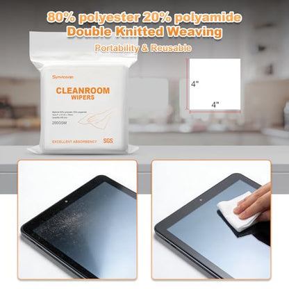 Microfiber Cloths 4"x4"(400 Pcs,200GSM)