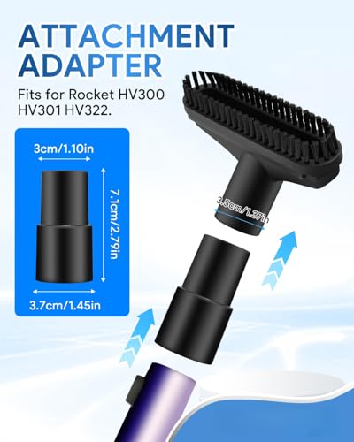 Pet Hair Power Brush Attachment compatible with Shark Navigator - color: 6 brush heads + 2 adapters