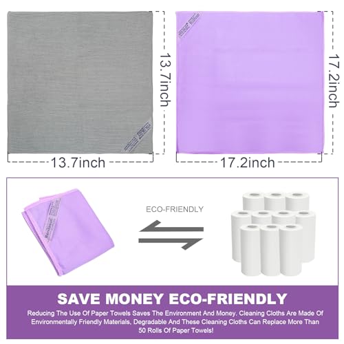 Norwεx - Basic Package - Microfiber - Window Cloth. Just water - without leaving streaks. For Household Enviro Dusting Cleaning Homes, Cars, Bars, Offices. Window Cloth makes cleaning a breeze. Purple - color: Window Cloth (Purple)