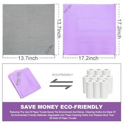 Norwεx - Basic Package - Microfiber - Window Cloth. Just water - without leaving streaks. For Household Enviro Dusting Cleaning Homes, Cars, Bars, Offices. Window Cloth makes cleaning a breeze. Purple - color: Window Cloth (Purple)