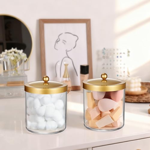 50 Oz Laundry Pods Container Clear with Stainless Steel Lid(Gold) - color: Gold, size: 50 Ounces