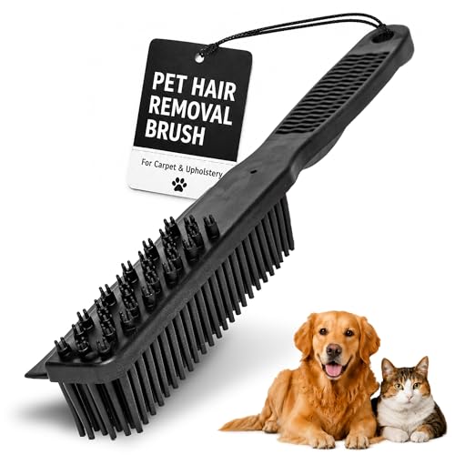 Slick Products Rubber Pet Hair Removal Brush for Carpet & Upholstery