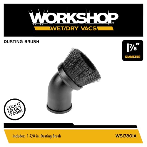 WORKSHOP Wet/Dry Vacs WS17801A 1-7/8-in. Dusting Brush Vacuum Attachment - size: 1-7/8"