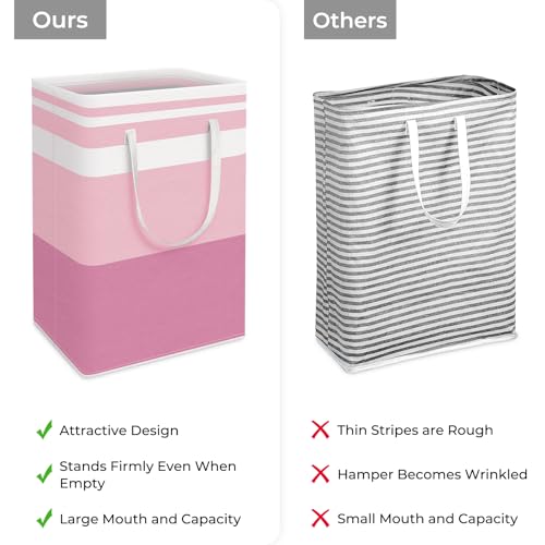HomeHacks 2 Pack Large Laundry Baskets, Laundry Hampers Bags (Pink 75Lx2) - color: Pink, size: 75L