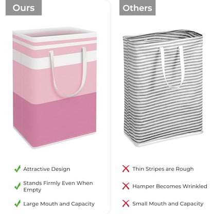 HomeHacks 2 Pack Laundry Baskets, Laundry Hampers Bags (Blue+Pink 75L) - color: Blue+Pink, size: 75L