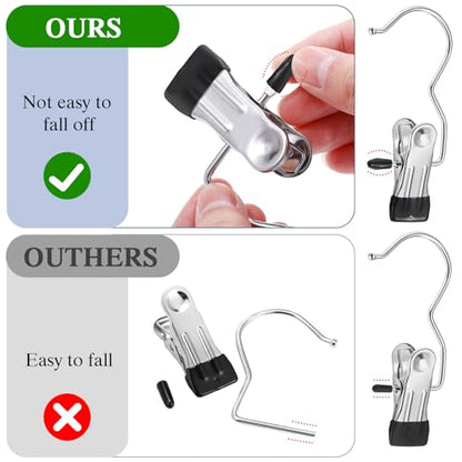 Yinder 250 Pcs Boot Hanger Clips Stainless Steel Hooks,Black - color: Black