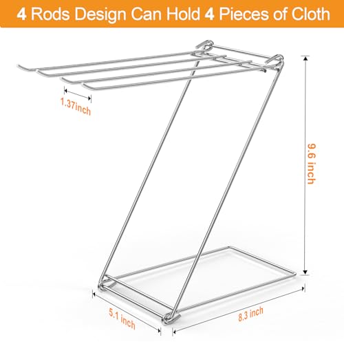 Kitchen Towel Holder Stand, 4-Arm Dish Towel Holder Countertop Towel Drying Rack for Bathroom, Free Standing Hand Towel Stand Washcloth Dish Cloth Drying Rack, Z-Shaped Folding Hanging Towel Bar Stand - size: 1 Pack