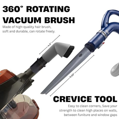 Replacement Vacuum Brush Attachments with Hose Adapter for Shark Navigator Rotator Miele C1 C2 C3 - Household Vacuum Cleaning Set with Crevice Tool, Dust Brush and Adapters - color: Vacuum Crevice Tool & Brush