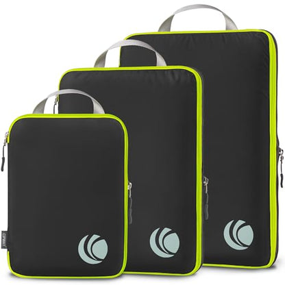 Cipway Compression Packing Cubes (3 Piece,Black) - color: Black, size: 3PCS