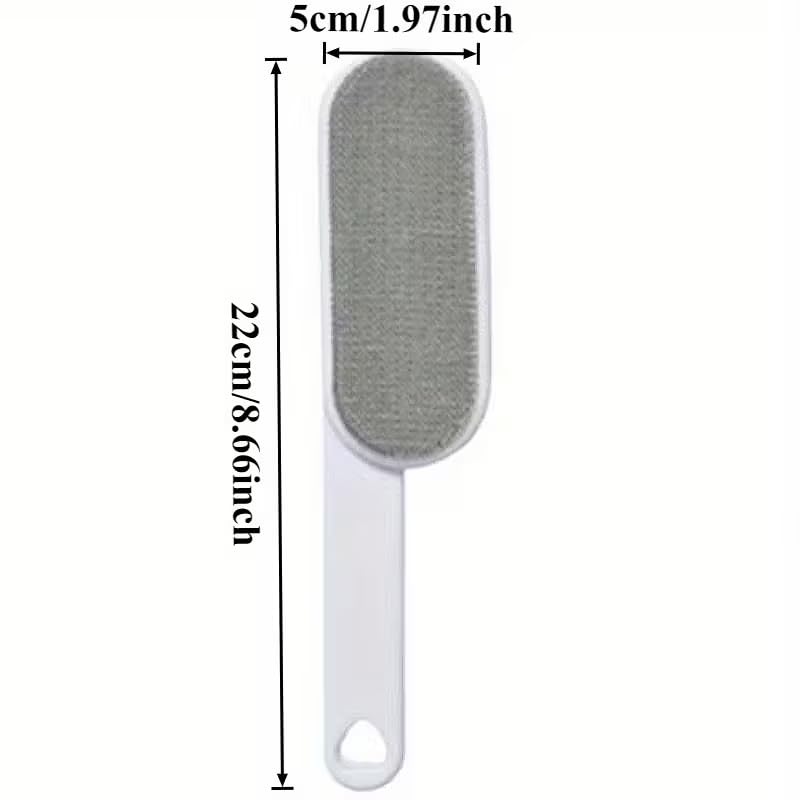 1PC Lint Remover Brush Double-Sided Static Reusable for Pet Hair, Dust and Pilling On Clothing, Upholstery, Bedding, Gray - color: Gray