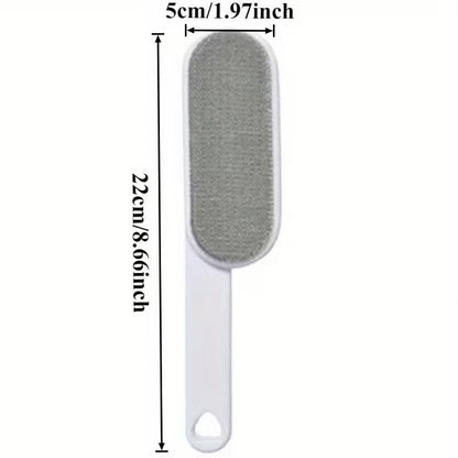 1PC Lint Remover Brush Double-Sided Static Reusable for Pet Hair, Dust and Pilling On Clothing, Upholstery, Bedding, Gray - color: Gray