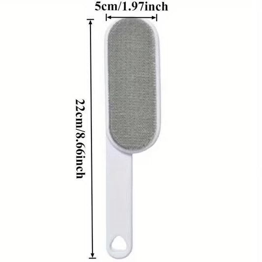 1PC Lint Remover Brush Double-Sided Static Reusable for Pet Hair, Dust and Pilling On Clothing, Upholstery, Bedding, Gray - color: Gray