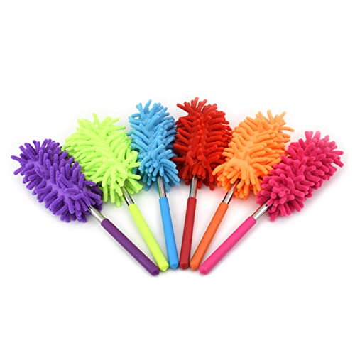 11'' to 31'' Extendable Telescoping Microfiber Duster Bendable Brush Washable Dusting Brush for Office Home Car