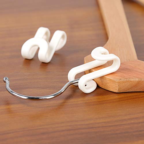 Mlici 60 Pc Space Saving Hanger Connector Hooks for Closet Organizer, White - color: White