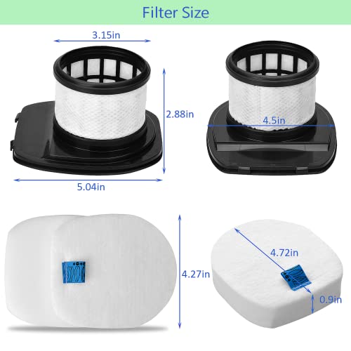 IX140 IX141 IX142 Filters for Shark Rocket Pet Pro IZ140 IZ140C IZ141C - color: 2+4 pack