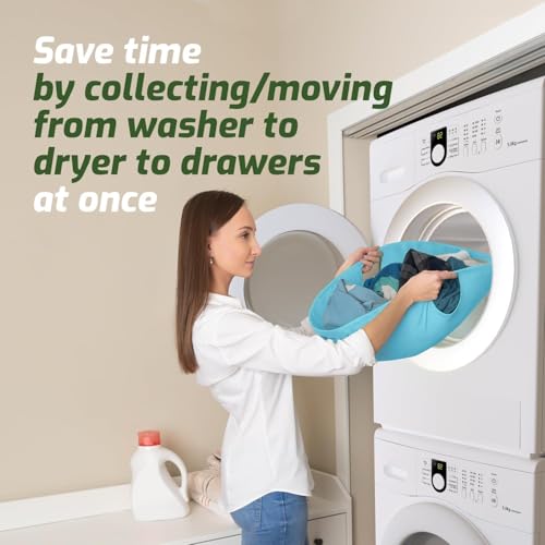 Laundry Turtle Collapsible Laundry Basket for Washer & Dryer (Aqua, Large) - color: Aqua, size: Large