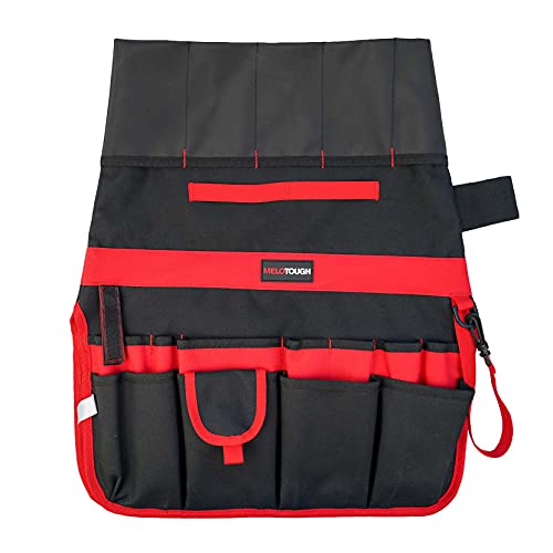 MELOTOUGH Bucket Caddy Organizer Bucket Tool Organizer for Garden Tools Fit 3.5 to 5 Gallon Bucket (Red) - color: Red