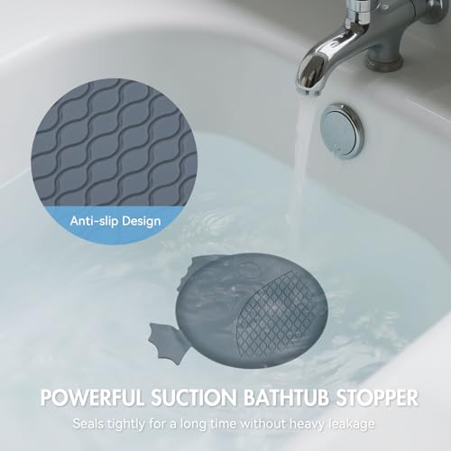 TRAPMATE Shower Drain Hair Catcher, Patented Bathtub Stopper Drain Strainer Kit, Fast Drainage Stainless Steel Shower Drain Cover for US Standard Flat Drains of Bathroom and Shower Room - color: Gray Gray