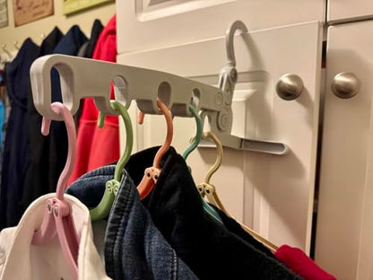 WaWacomp1PCS Portable Folding Clothes Drying Rack and 5 Pcs Foldable Hangers which is a Great Combo for Travel, Hotels, Camping, with a Large Storage Bag