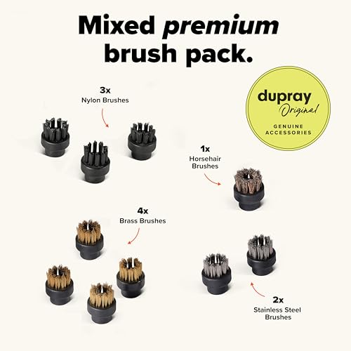 Dupray Small Assorted Brushes - Accessories for Dupray Steam Cleaner