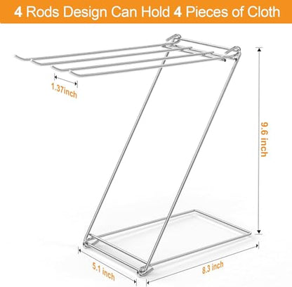 Kitchen Towel Holder, 4-Arm Kitchen Towel Rack for Drying Dishcloths Hand Towels, Foldable Free Standing Hand Towel Holder for Countertop Bathroom Kitchen Organization RV Essentials, 2 Pack - size: 2 Pack