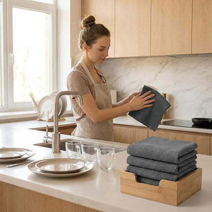 5 Pack Microfiber Cleaning Cloths (20x25cm) — Lightweight, Lint-Free & Streak-Free Towels for Delicate Surfaces, Electronics and Glass - size: 20*25CM
