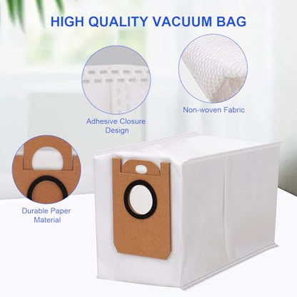 Dust Bags Replacement for Tikom L8000 Plus/Medion X20 SW+ MD 11415 Robot Vacuum Cleaner, Disposable Large Capacity Vacuum Bags Accessories - 6 Pack - color: 6 Pack