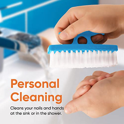 Nail Brush for Cleaning Fingernails, Nail Scrubber Brush, Toe Foot Hands Fingernail Brush Cleaner- Small Scrub Brush- All-Purpose Stiff Cleaning Brush (3 Pack, Blue) - color: Blue, size: 3 Pack