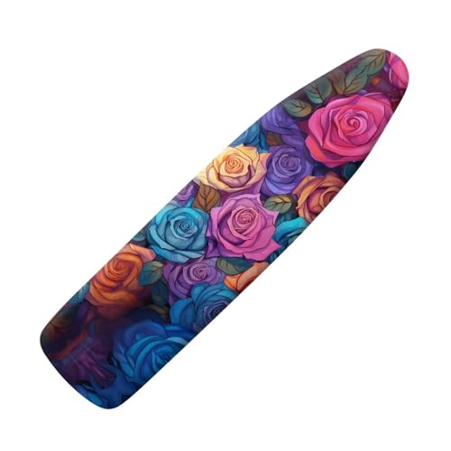 Flashideas Color Roses Ironing Board Cover Universal Stretchy Stain Reisstant Cover for Ironing Board with Adjustable Straps Ironing Board Accessories - color: Color Roses 1