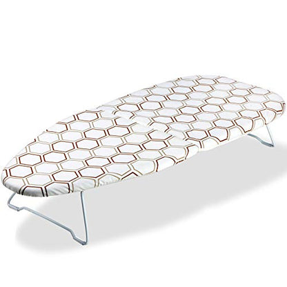 SheeChung Small Ironing Board 30"Lx12"W,Tabletop Iron Board with Mesh Metal - style: Hexagon-30X12