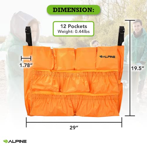 Alpine Trash Can Caddy Bag for Commercial Cleaning with 12 Pockets - size: 1-pack