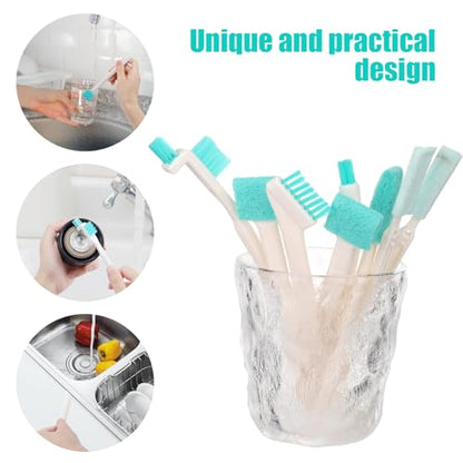 8pcs Humidifier Cleaning Brushes Tools, Crevice Tiny Brush for Household Detail Scrub Cleaner Brush Small Bottle Straw Spout Mini Cleaning Brushes for Tight Spaces Keyboard Window Track Kitchen Corner
