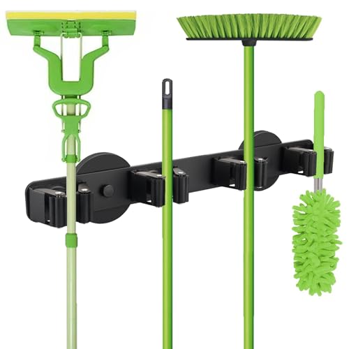 Strong Magnetic Mop Broom Holder | Heavy Duty, For Refrigerators, Magnet Wall Mount, Anti-slip Storage Rack, For Home Kitchen Workshop Laundry Garage - size: D66 Magnetic Mop Hanger