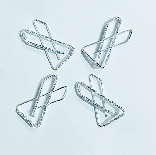 Sahishnu Online and Marketing Silver Saree Pins Small X Shaped Single Line Stone,Safety Pin, Brooch Safety Pins Set of 4