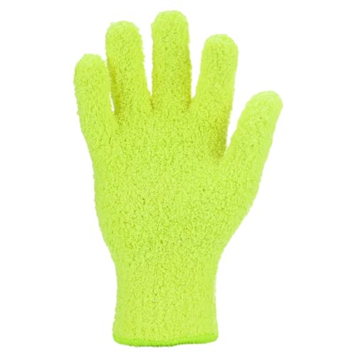 M METERXITY Dusting Gloves, Reusable Washable Mittens for Plants/House/Cars/Blinds Dusting, Leaf Cleaning Glove Mittens - color: Lime Green, size: 7 x 9.5 cm