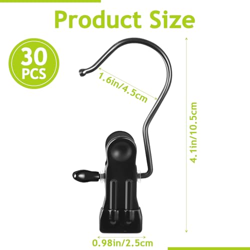 30Pcs Boot Hangers for Closet, Black, Heavy Duty
