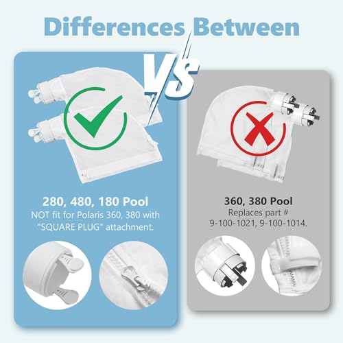 Funmit Pool Spa Zippered Bags Replacement for Polaris 280, 480 Pool Cleaner