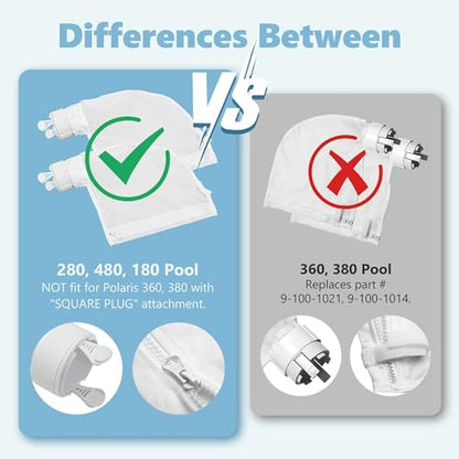 Funmit Pool Spa Zippered Bags Replacement for Polaris 280, 480 Pool Cleaner