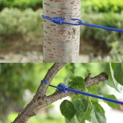 Retractable Clothesline with 12 Clips for Travel, Indoor & Outdoor Use（Blue） - color: Blue