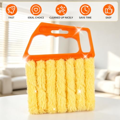 Blind Cleaner Brush Tool, 7 Fingers Washable Microfiber Dusters for Cleaning, Crevice Cleaning Brush, Duster for Venetian Blinds and Air Conditioner Vents