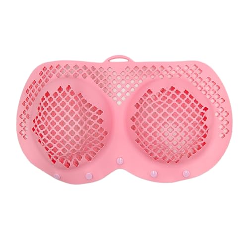 Silicone Bra Wash Bag for Delicates, Secure Zipper Pink - color: Pink