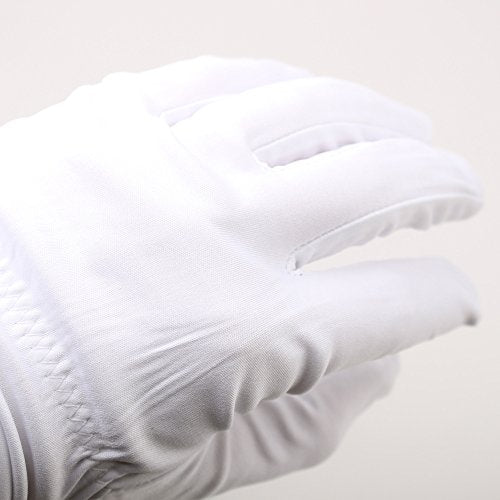 Microfiber Gloves Scratches Fingerprints (White) Protection for Jewelry Collectibles Lenses Coin Silver Archival Costume Inspection