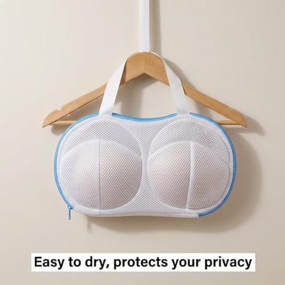 Set of 6 Reusable Laundry Bags Made of Mesh and Polyester,Bra Washer Protector for Laundry, Bra Bags for Laundry with Zipper Closure, Mesh Wash Bags for Delicate Lingerie and Underwire Bras
